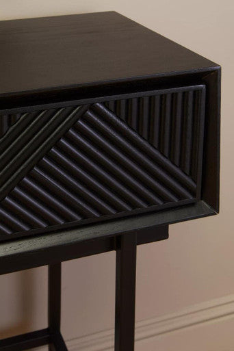 Jakara Black 2 Drawer Console Table