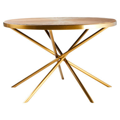 Jana Round Fir Wood Dining Table with Splayed Legs