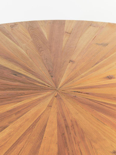 Jana Round Fir Wood Dining Table with Splayed Legs