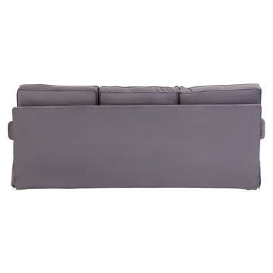 Ralph Three Seat Grey Velvet Sofa