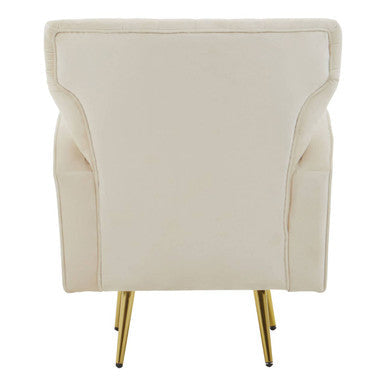 Hayley Natural Velvet Armchair