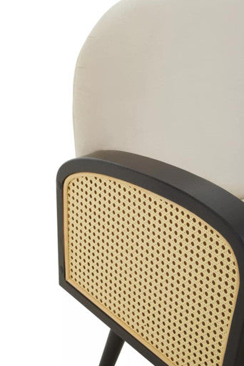 Hala Natural Velvet Armchair