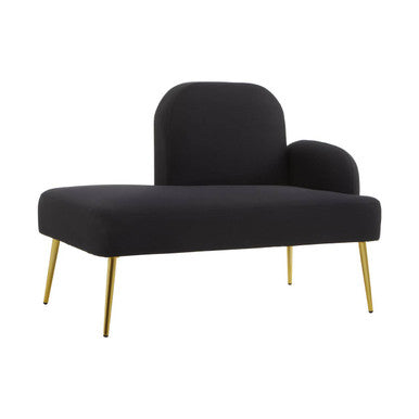 Heather Black Right Hand Chaise Longue