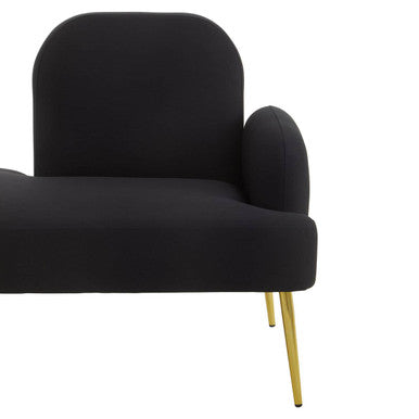 Heather Black Right Hand Chaise Longue
