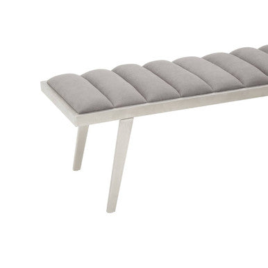 Gilden Grey Bench With Splayed Legs