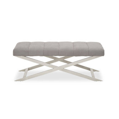 Gilden Grey Bench With Cross Base