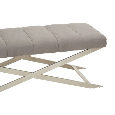 Gilden Grey Bench With Cross Base