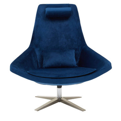 Kalo Navy Velvet Armchair