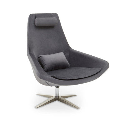 Kalo Grey Velvet Armchair