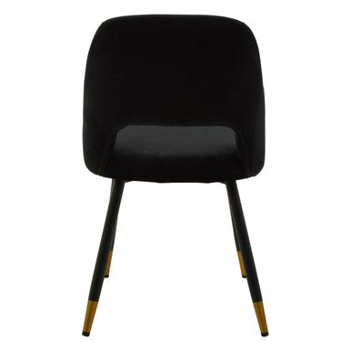 Warren Black Velvet Dining Chair