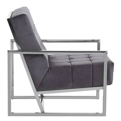 Hana Grey Velvet Chair