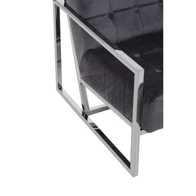 Hana Grey Velvet Chair