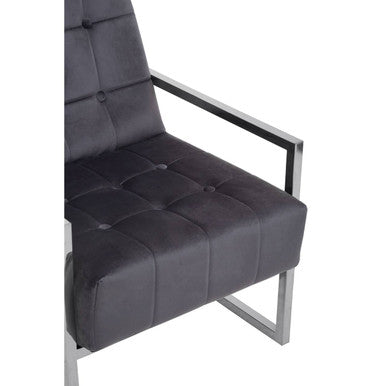 Hana Grey Velvet Chair