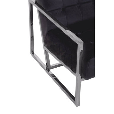 Hana Black Velvet Chair