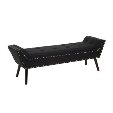 Alea Black Fabric Bench