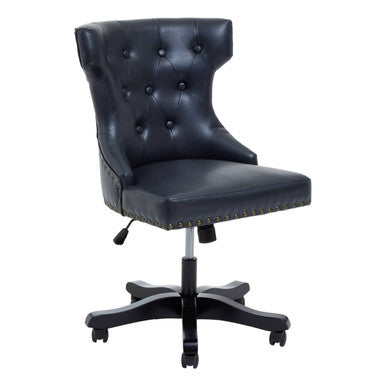 Walson Black Leather Effect Home Office Chair