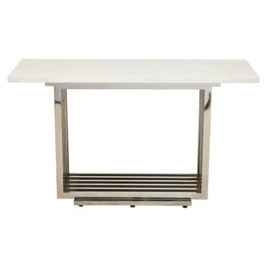 Moda White Marble Console Table