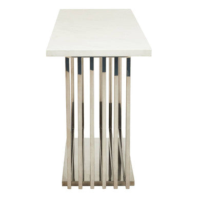 Moda White Marble Console Table
