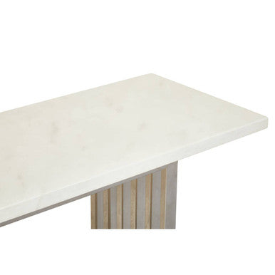 Moda White Marble Console Table