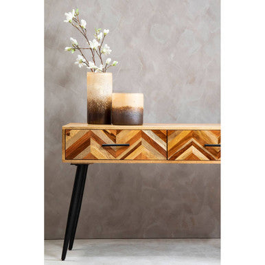 Boho Two Drawer Mango Wood Console Table
