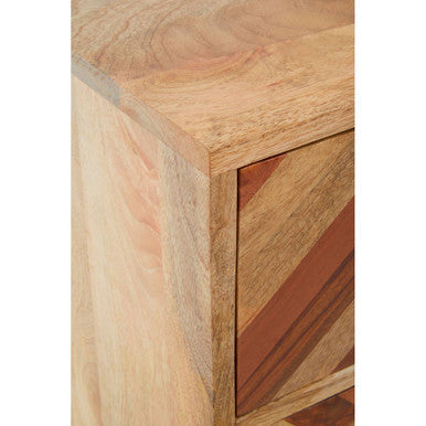 Boho Five Drawer Mango Wood Chest