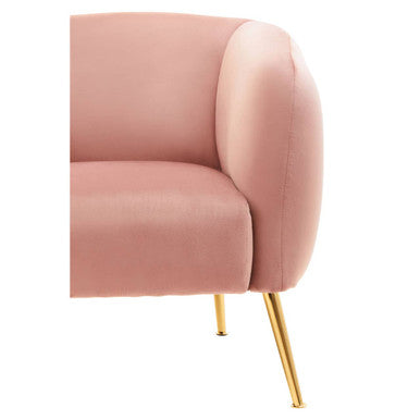 Yasmeen Pink Velvet Armchair