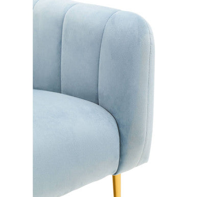 Yasmeen Blue Velvet Armchair