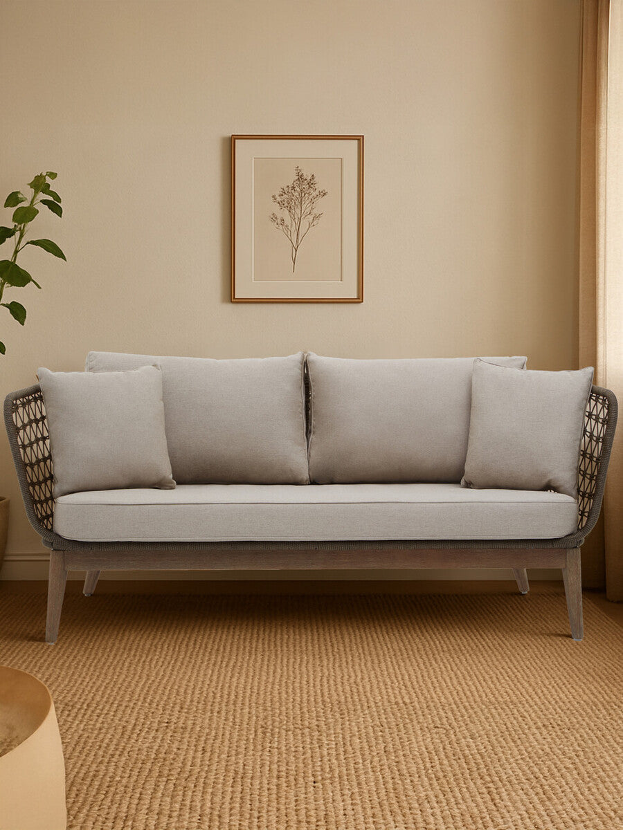 Opus Three Seat Grey Sofa
