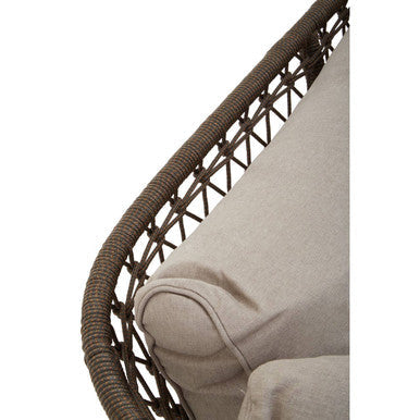 Opus Three Seat Bronze and Charcoal Sofa