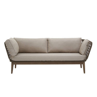 Opus Three Seat Bronze and Charcoal Sofa