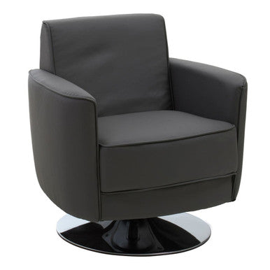 Wester Grey Leather Effect Chair