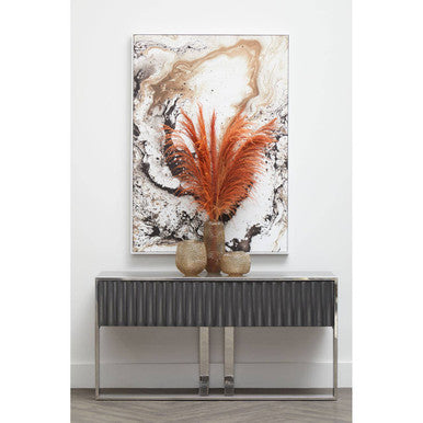 Genoa Grey Hi Gloss Finish Console Table