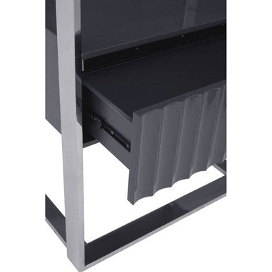 Genoa Hi Gloss Grey Shelf Unit