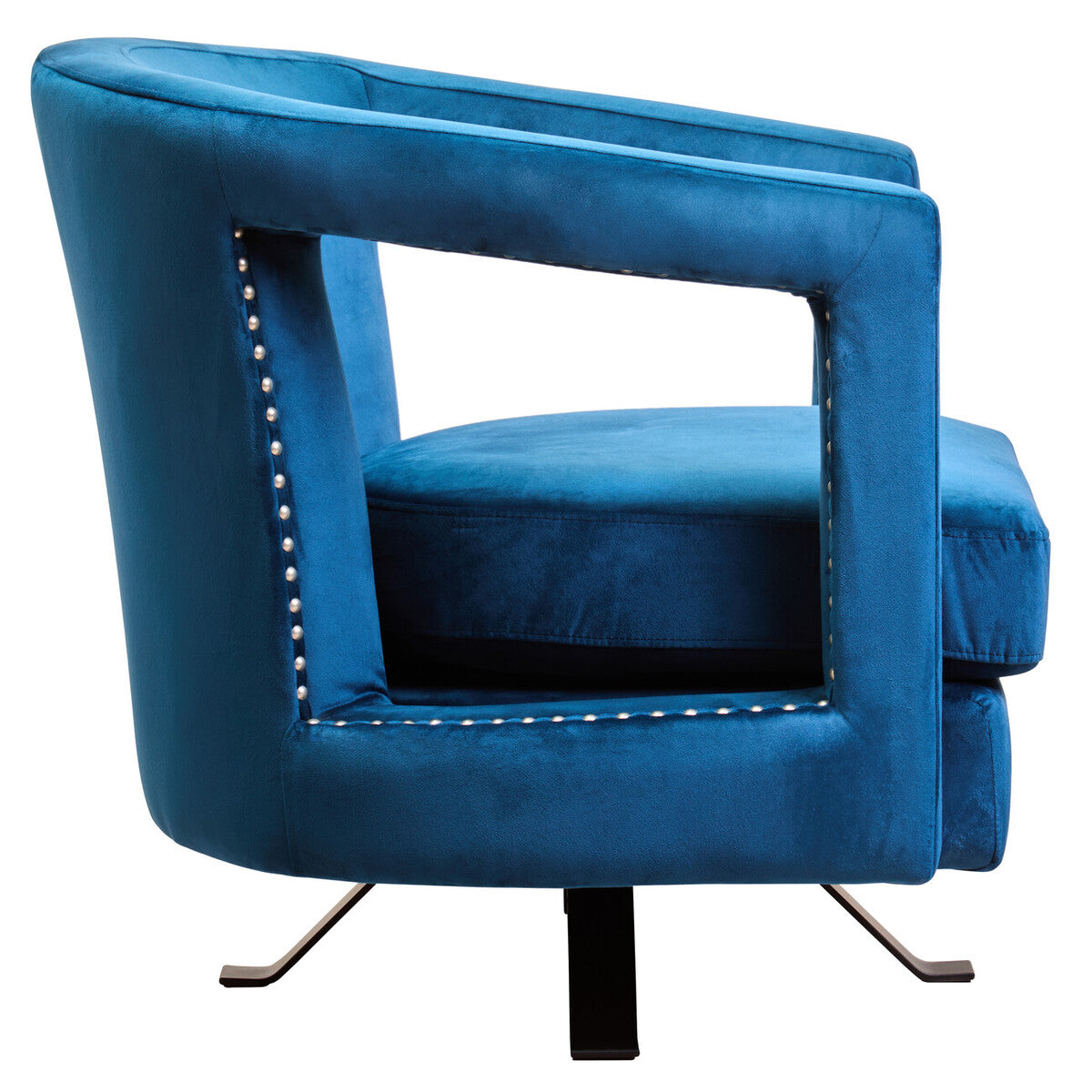 Hestia Blue Velvet Revolving Chair