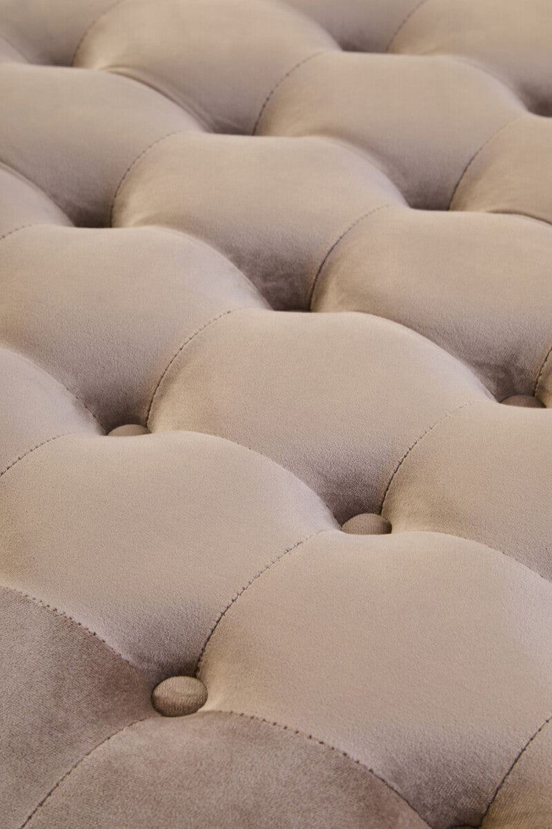 Haley Mink Velvet Round Footstool