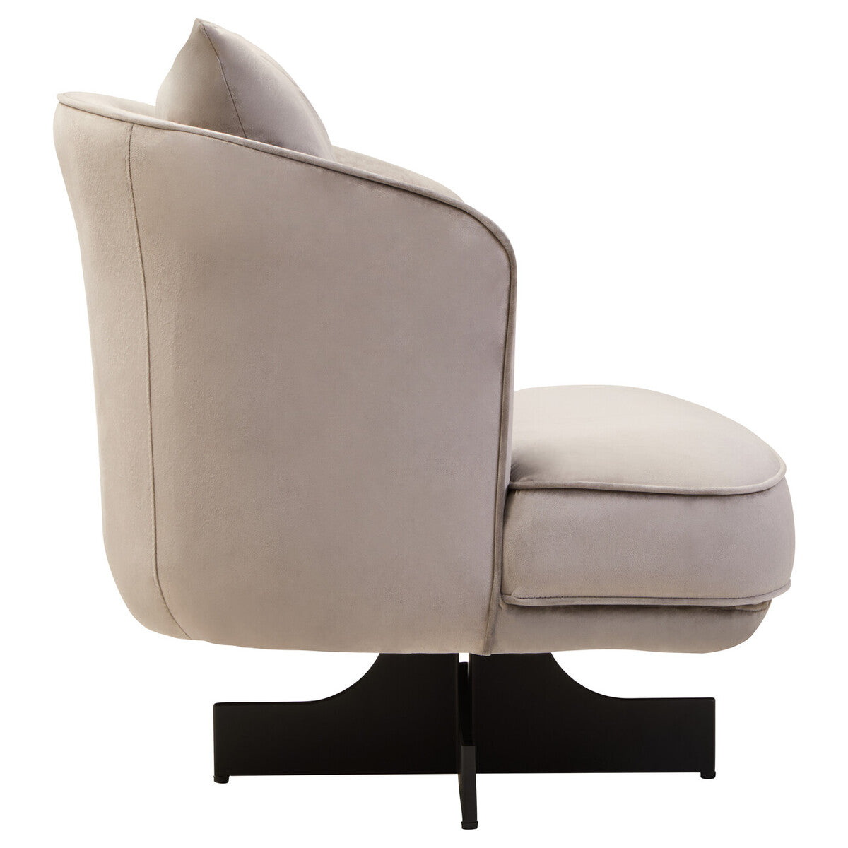 Hale Grey Velvet Revolving Chair