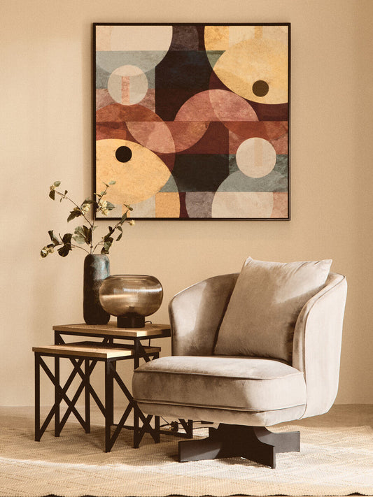 Hale Grey Velvet Revolving Chair