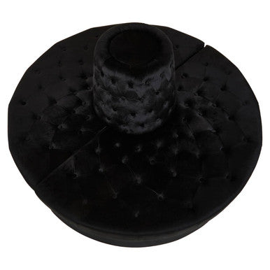 Hartford Black Tufted Round Sofa