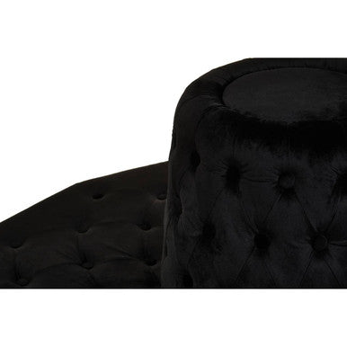 Hartford Black Tufted Round Sofa