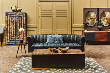 King Three Seater Sofa With Flared Arms