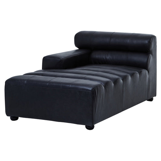 King Left Arm Leather Modular Chaise