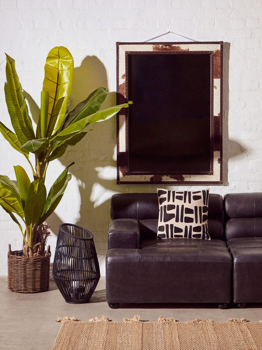 King Left Arm Leather Modular Chaise