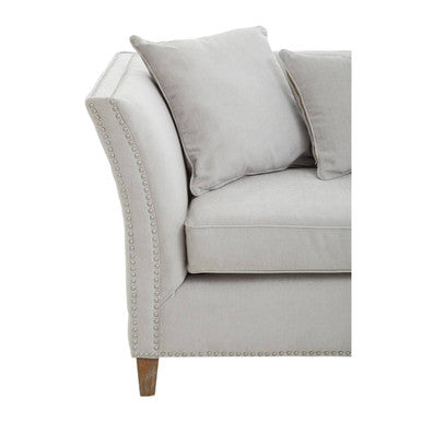 Sutton Three Seat Grey Fabric Sofa