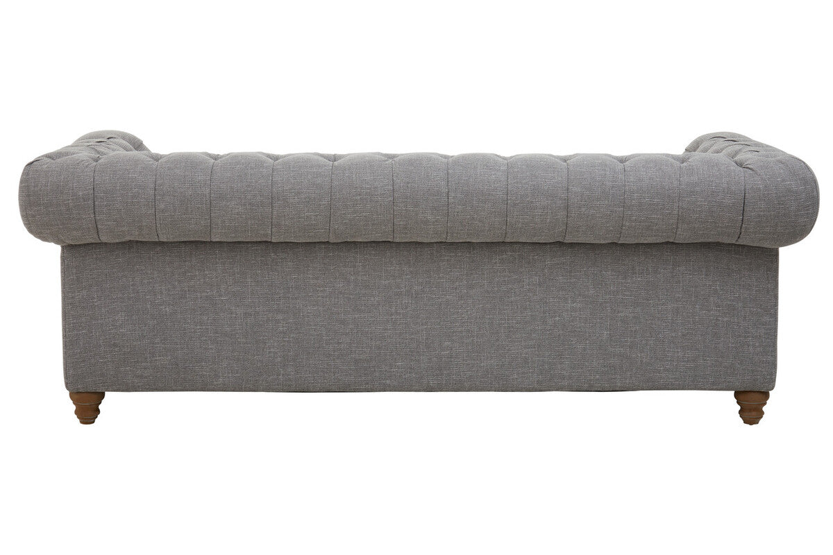 Stella Three Seat Grey Linen Sofa
