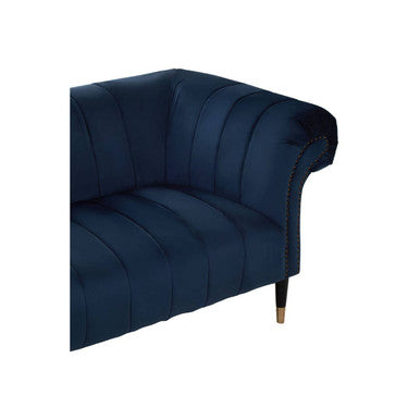 Siena Three Seat Midnight Velvet Sofa