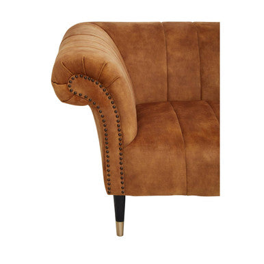 Siena Two Seat Gold Velvet Sofa