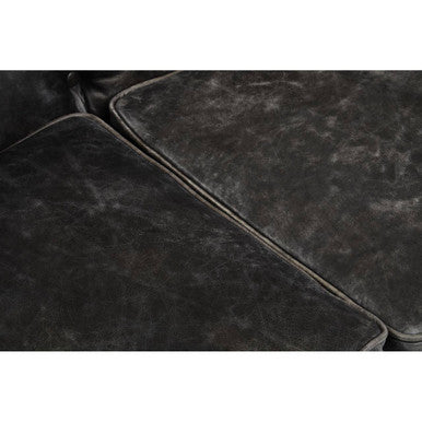 Hoxton Ebony Leather Sofa