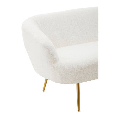 Yazmin Two Seat Sofa With Gold Finish Legs