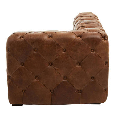 Hoxton Tufted Leather Left Arm Sofa