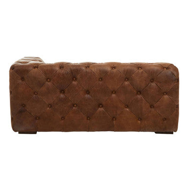 Hoxton Tufted Leather Left Arm Sofa